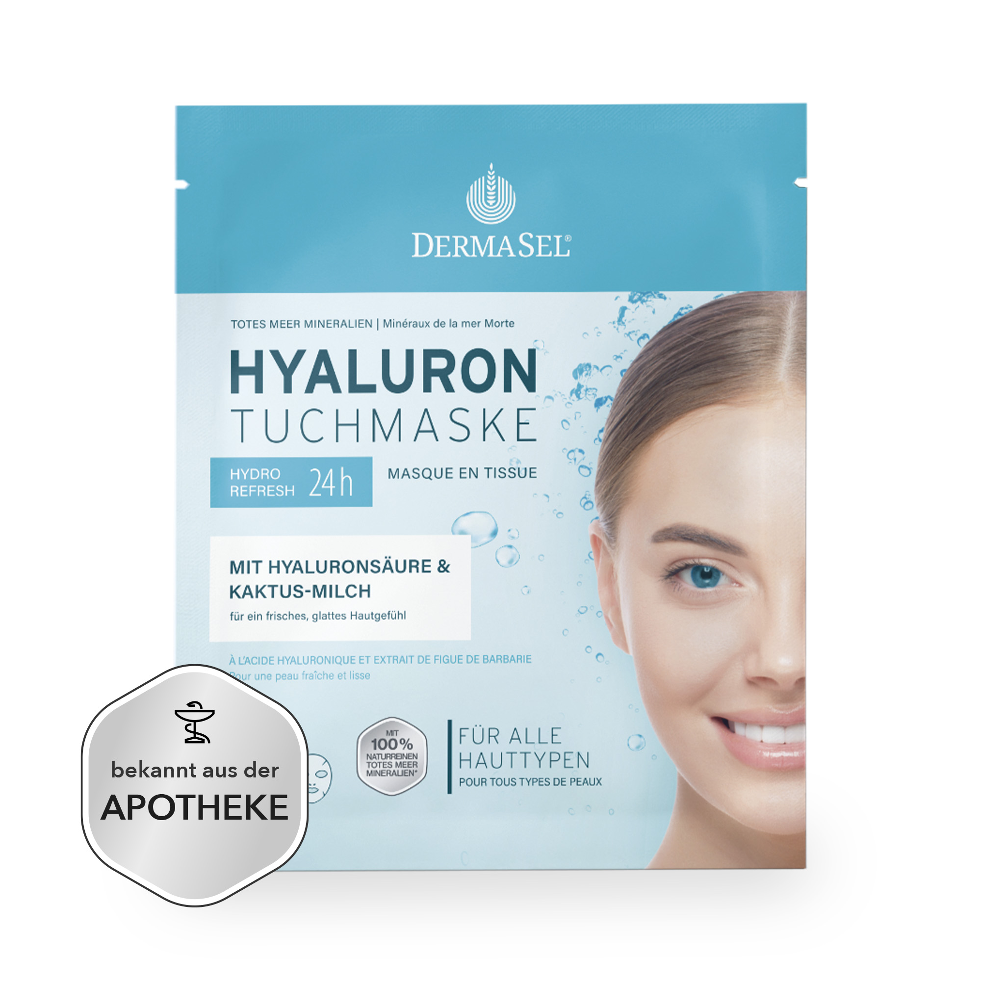 DERMASEL Hyaluron Tuchmaske Abbildung für DERMASEL Hyaluron Tuchmaske