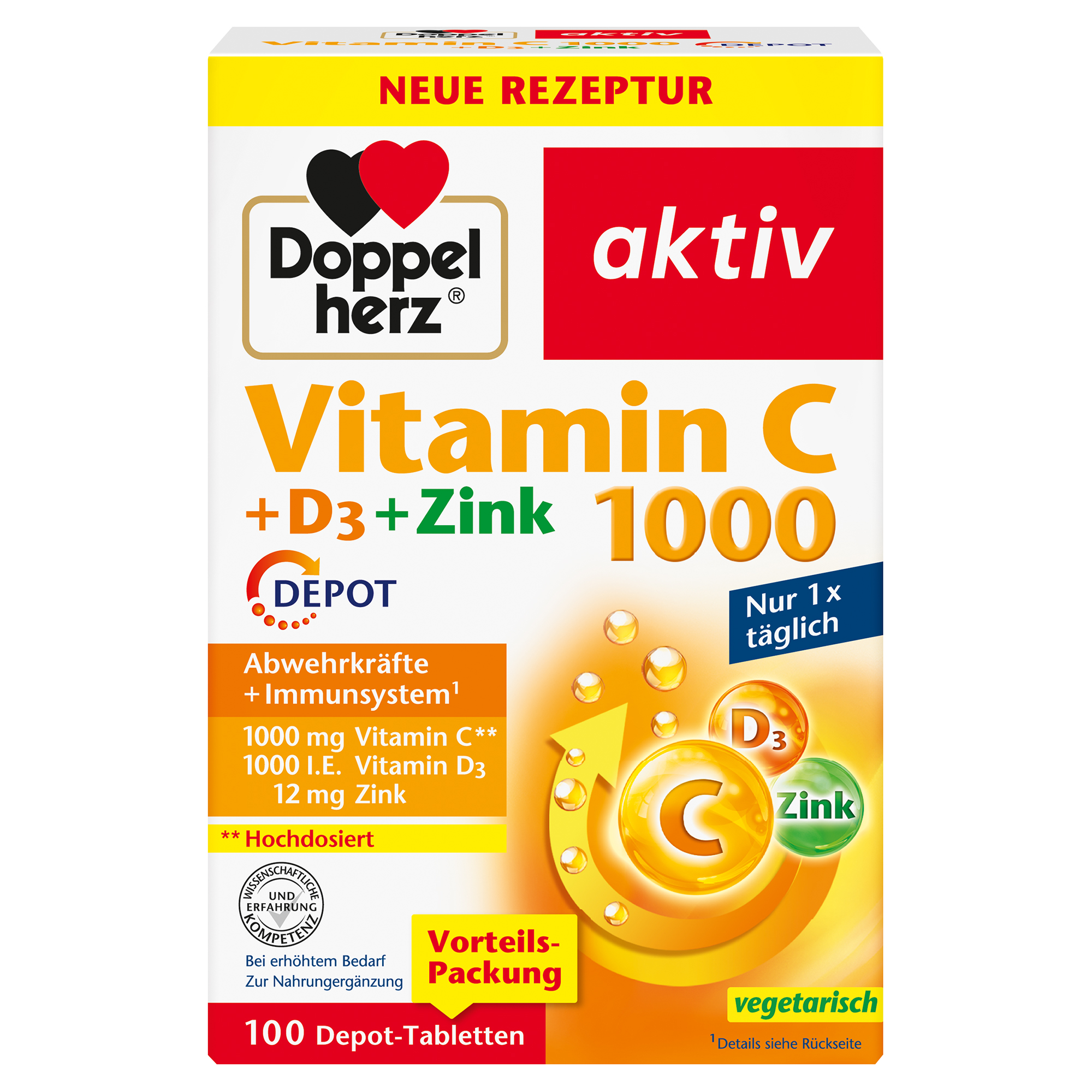 DOPPELHERZ Vitamin C 1000+D3+Zink Depot Tabletten Abbildung für DOPPELHERZ Vitamin C 1000+D3+Zink Depot Tabletten