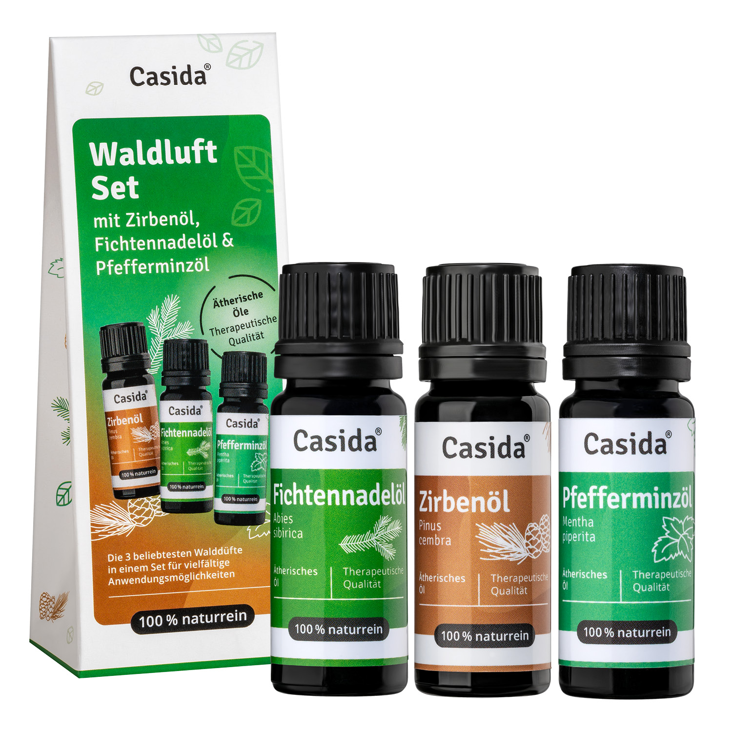 WALDLUFT Set Zirben&Fichtennadel&Pfefferminz Öl Abbildung für WALDLUFT Set Zirben&Fichtennadel&Pfefferminz Öl