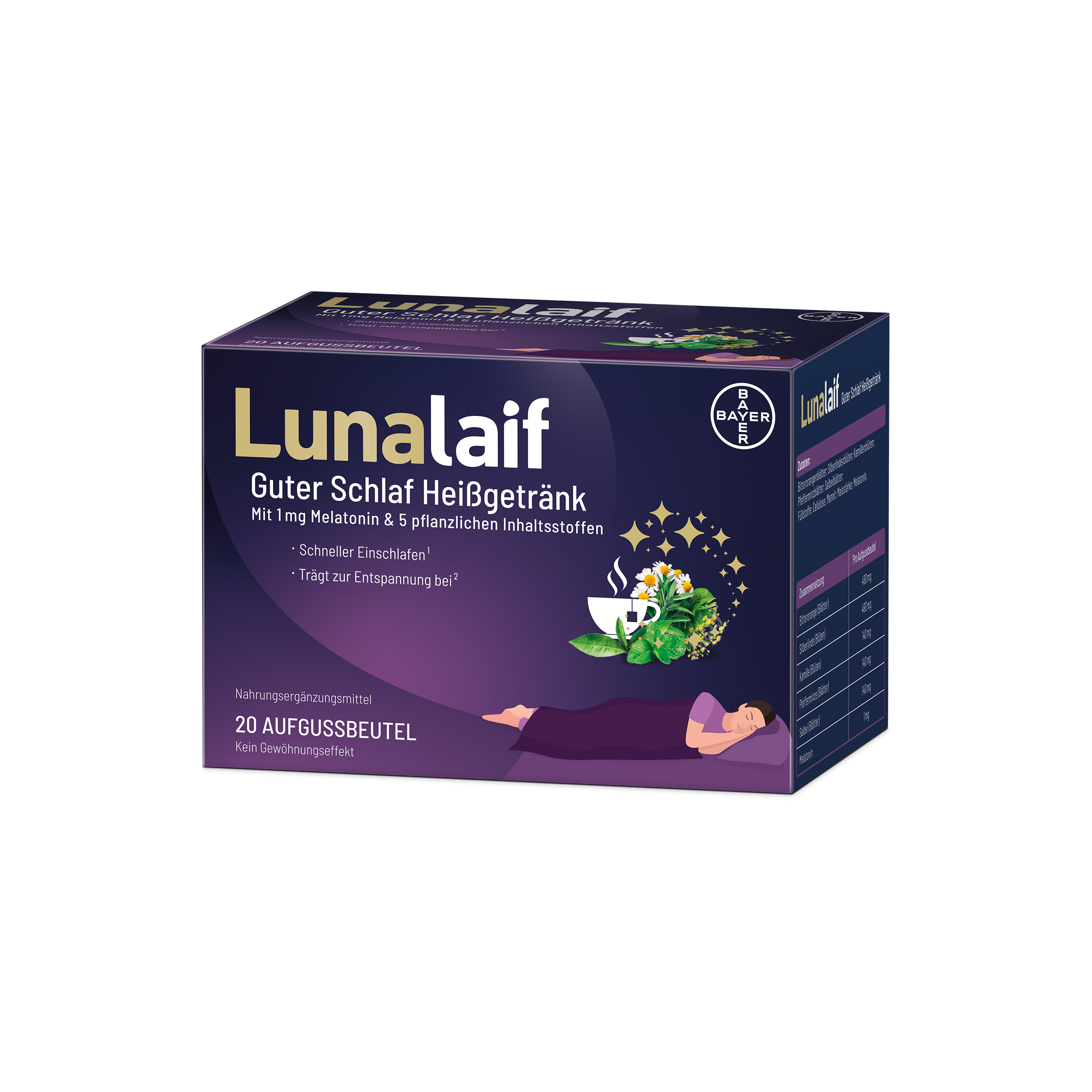 LUNALAIF Guter Schlaf Heißgetränk Beutel Abbildung für LUNALAIF Guter Schlaf Heißgetränk Beutel