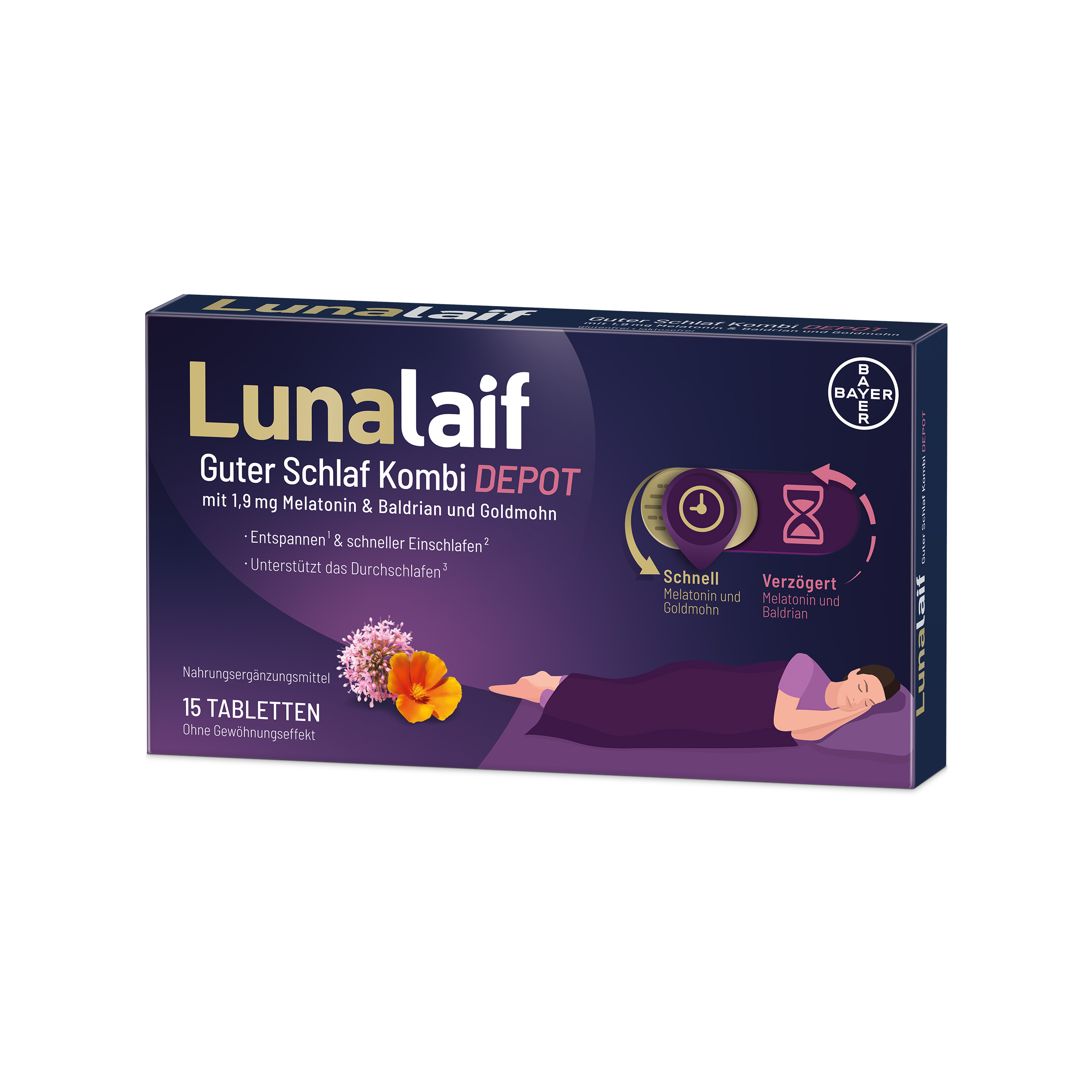LUNALAIF Guter Schlaf Kombi Depot Tabletten Abbildung für LUNALAIF Guter Schlaf Kombi Depot Tabletten