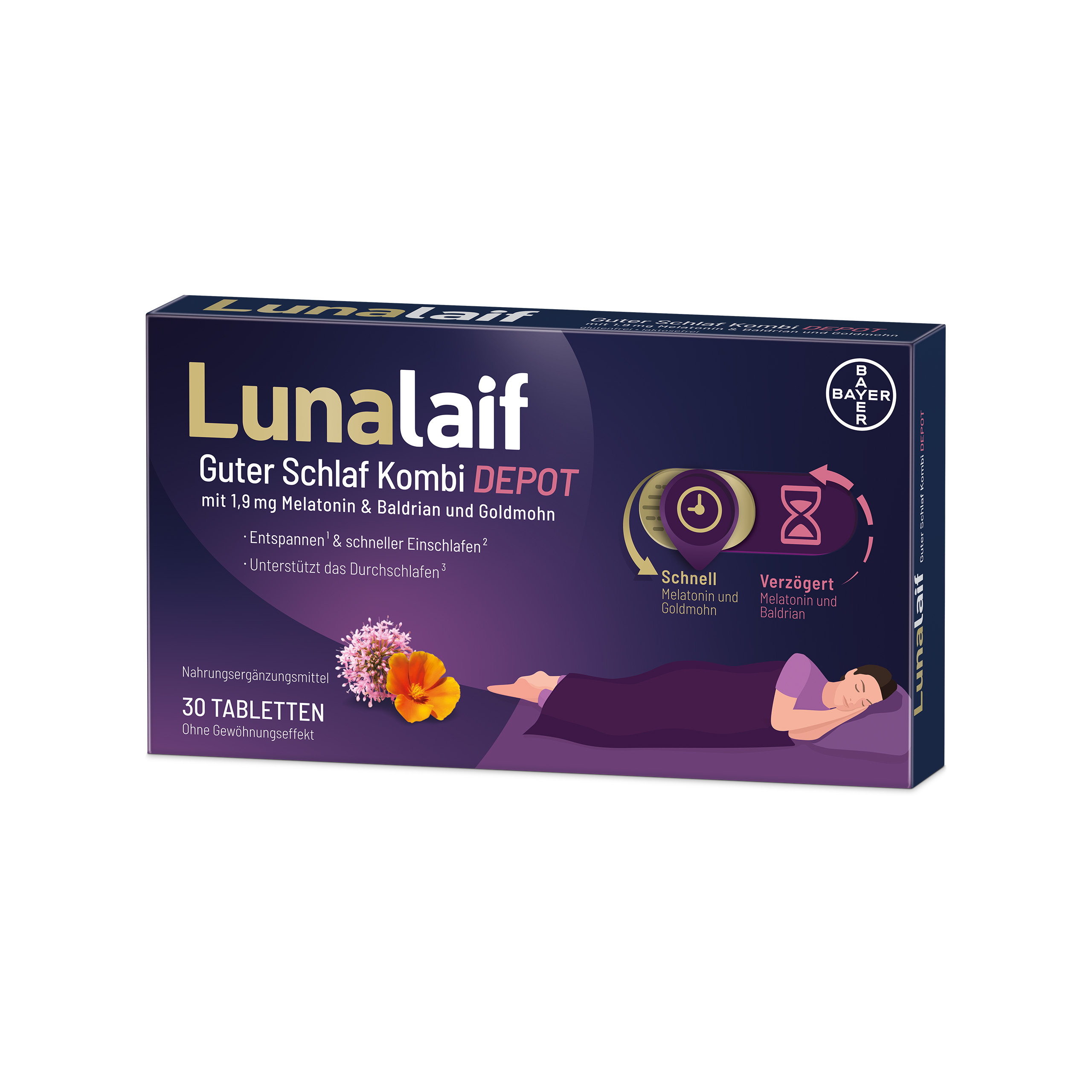 LUNALAIF Guter Schlaf Kombi Depot Tabletten Abbildung für LUNALAIF Guter Schlaf Kombi Depot Tabletten