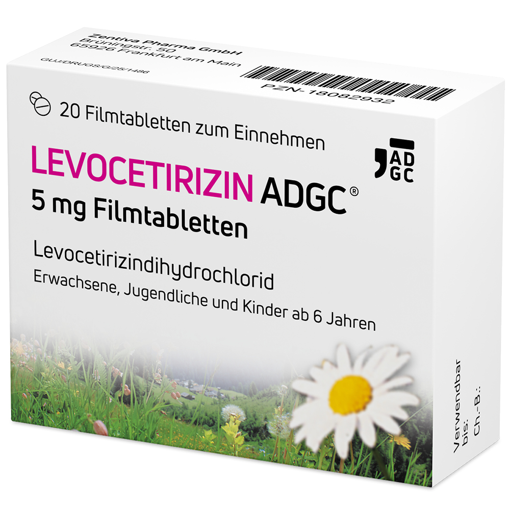 LEVOCETIRIZIN ADGC 5 mg Filmtabletten Abbildung für LEVOCETIRIZIN ADGC 5 mg Filmtabletten