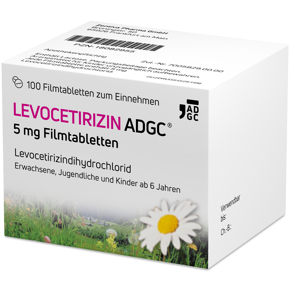 LEVOCETIRIZIN ADGC 5 mg Filmtabletten Abbildung für LEVOCETIRIZIN ADGC 5 mg Filmtabletten