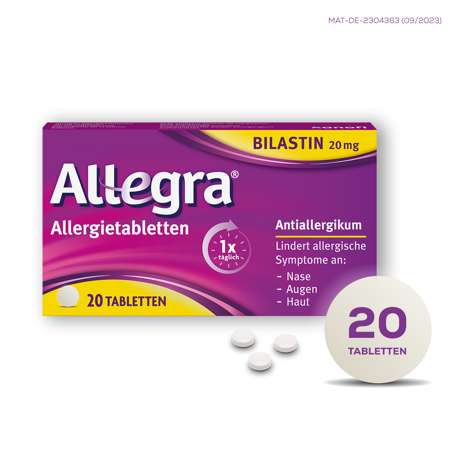 Allegra Allergietabletten - Schnell bei Heuschnupfen Abbildung für Allegra Allergietabletten - Schnell bei Heuschnupfen