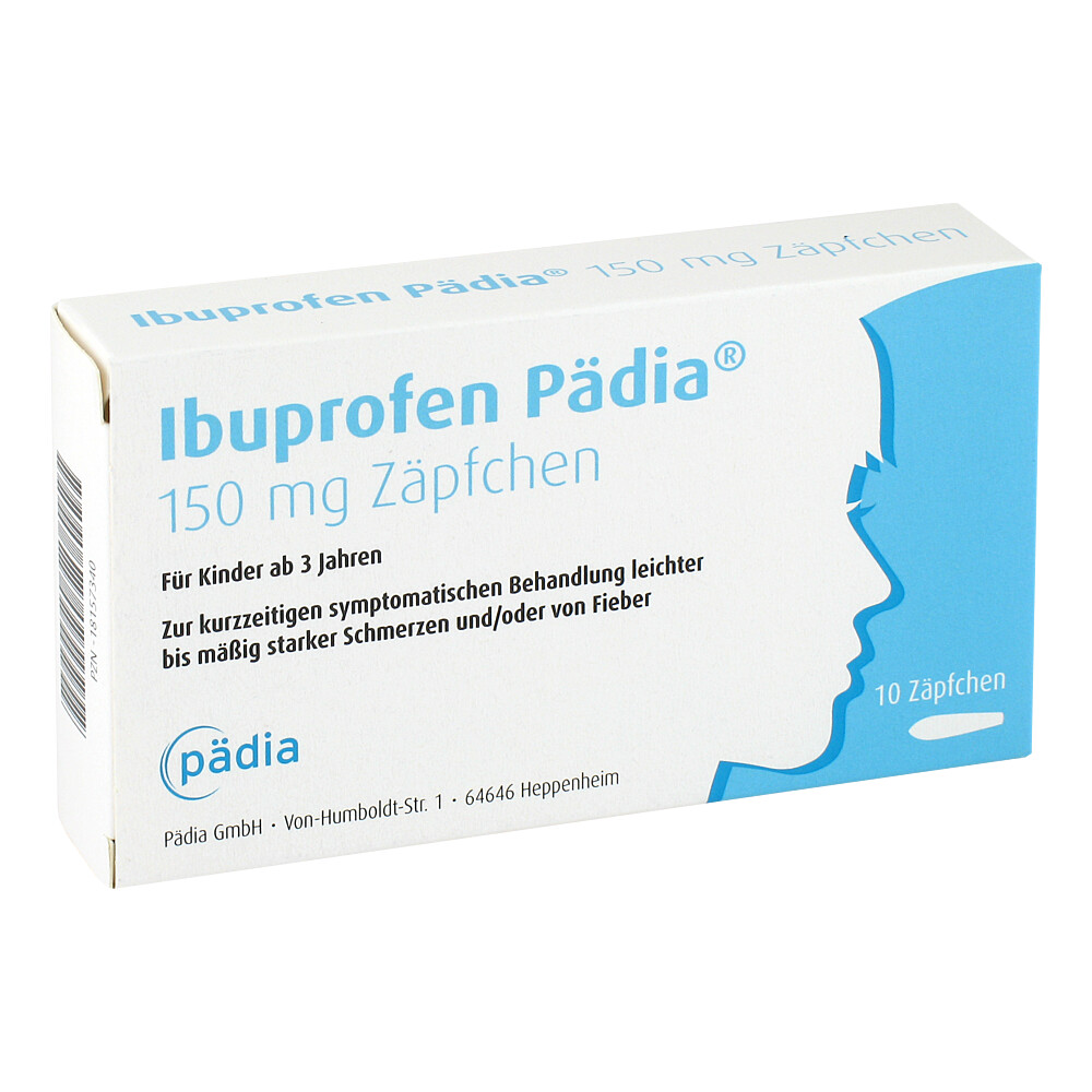 IBUPROFEN Pädia 150 mg Zäpfchen Abbildung für IBUPROFEN Pädia 150 mg Zäpfchen