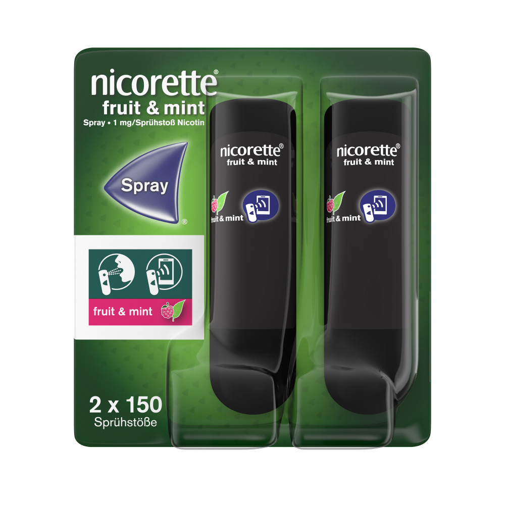NICORETTE Fruit & Mint Spray 1 mg/Sprühstoß NFC Abbildung für NICORETTE Fruit & Mint Spray 1 mg/Sprühstoß NFC