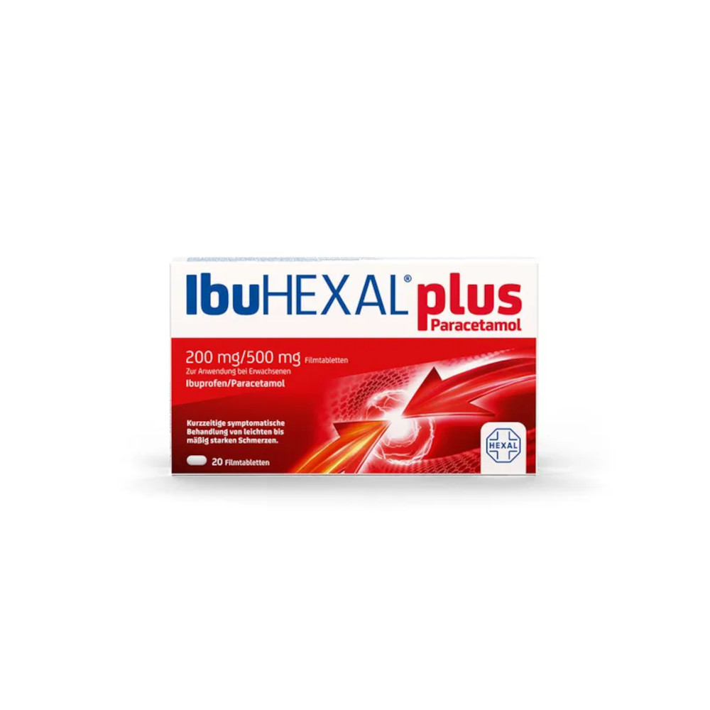 IBUHEXAL plus Paracetamol 200 mg/500 mg Filmtabl. Abbildung für IBUHEXAL plus Paracetamol 200 mg/500 mg Filmtabl.
