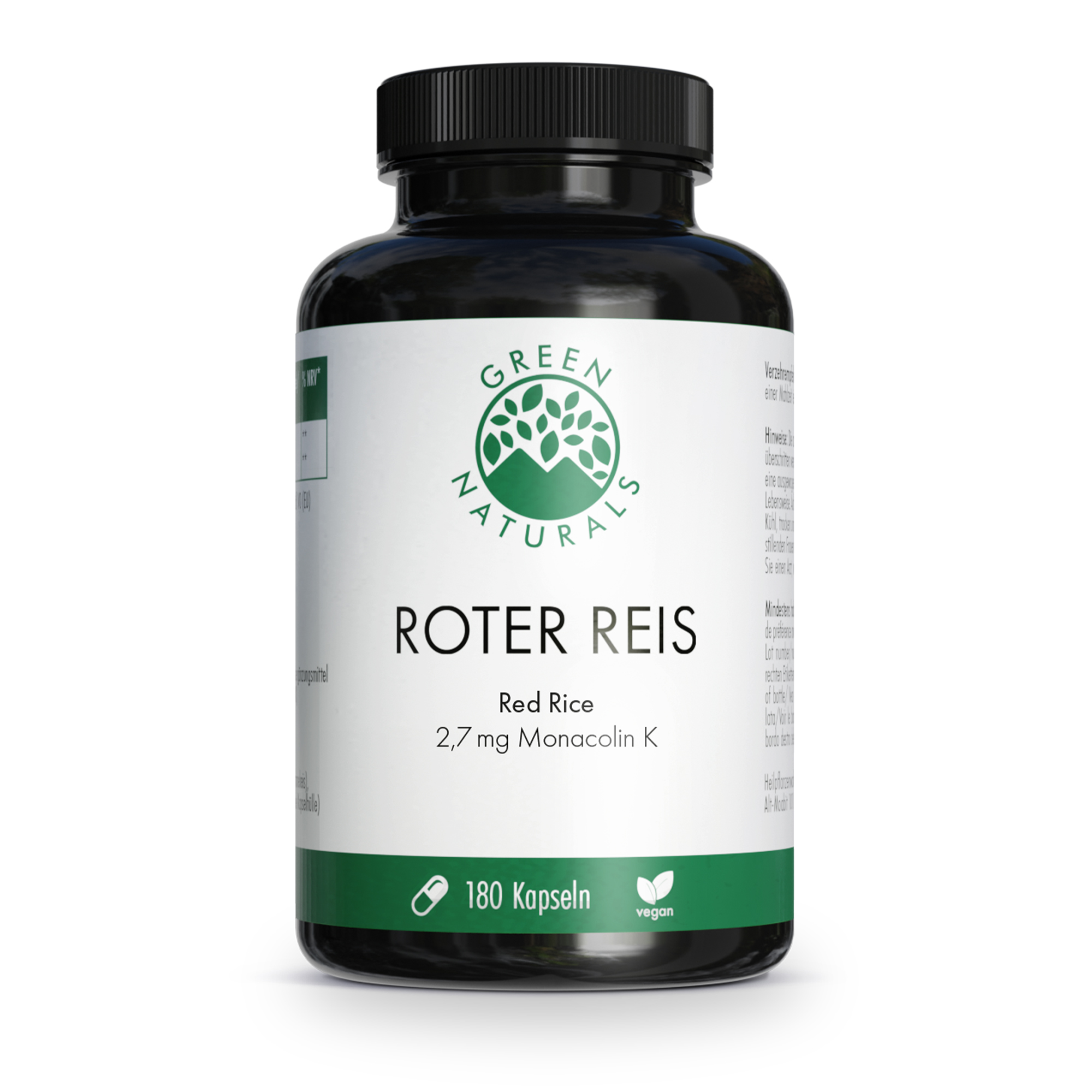 GREEN NATURALS roter Reis Monacolin K vegan Kaps. Abbildung für GREEN NATURALS roter Reis Monacolin K vegan Kaps.
