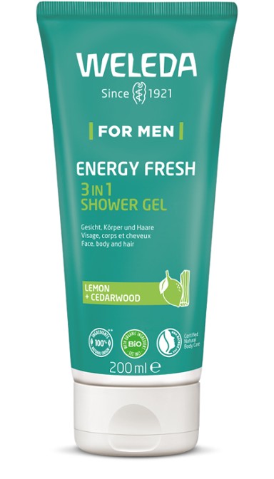 Weleda For Men Energy Fresh 3in1 Duschgel Abbildung für Weleda For Men Energy Fresh 3in1 Duschgel