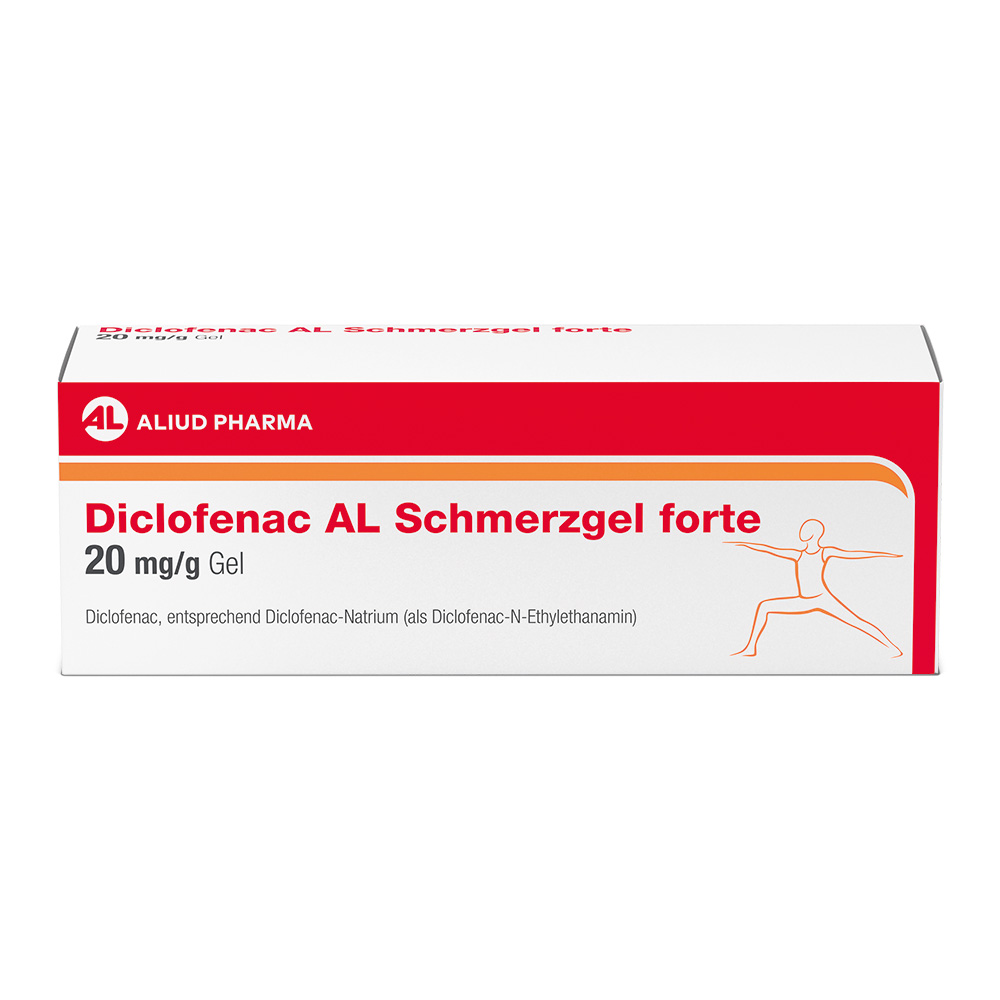 Diclofenac AL Schmerzgel forte 20 mg / g bei akutem Bewegungsschmerz nach stumpfem Trauma Abbildung für Diclofenac AL Schmerzgel forte 20 mg / g bei akutem Bewegungsschmerz nach stumpfem Trauma