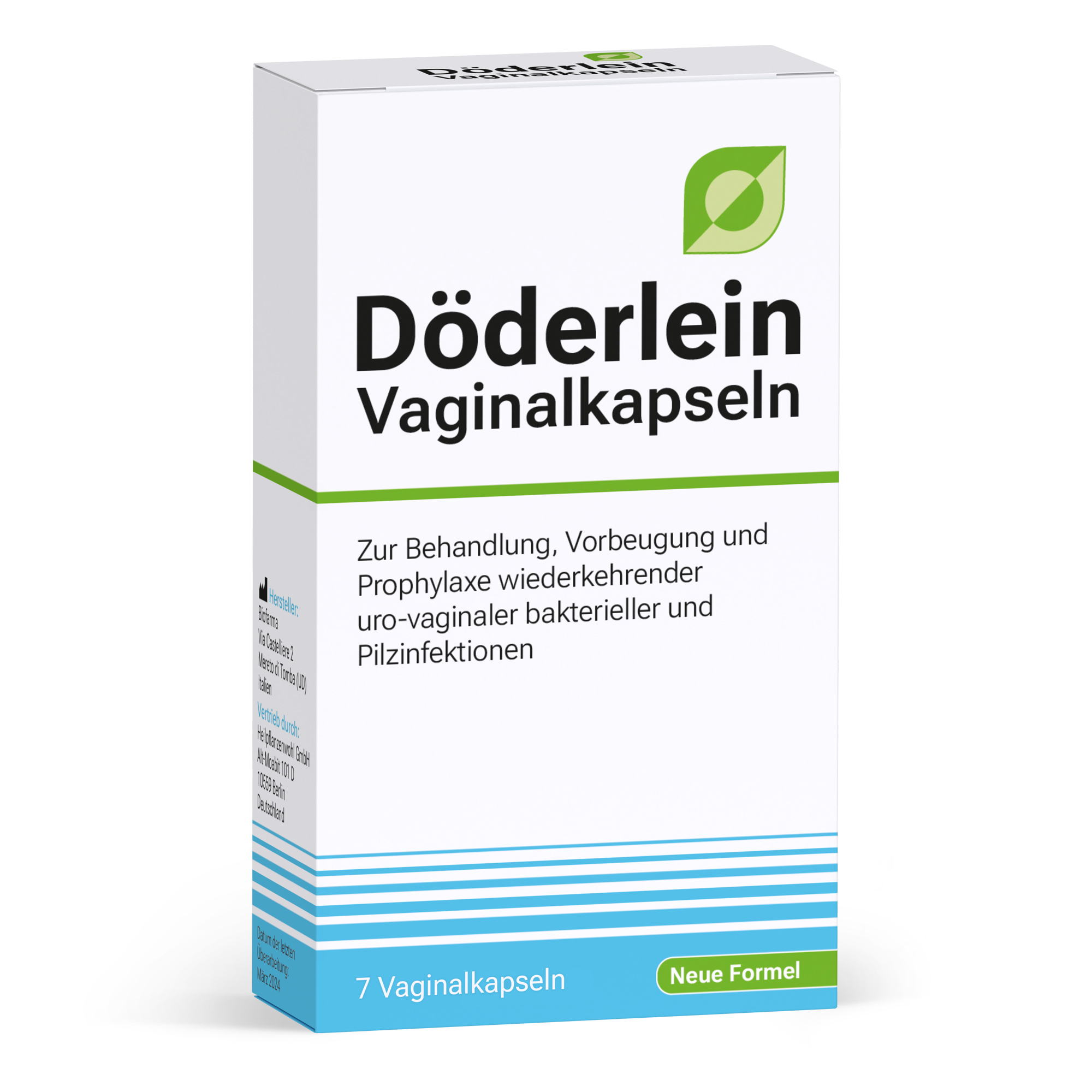 DÖDERLEIN Vaginalkapseln mit Milchsäurebakterien Abbildung für DÖDERLEIN Vaginalkapseln mit Milchsäurebakterien