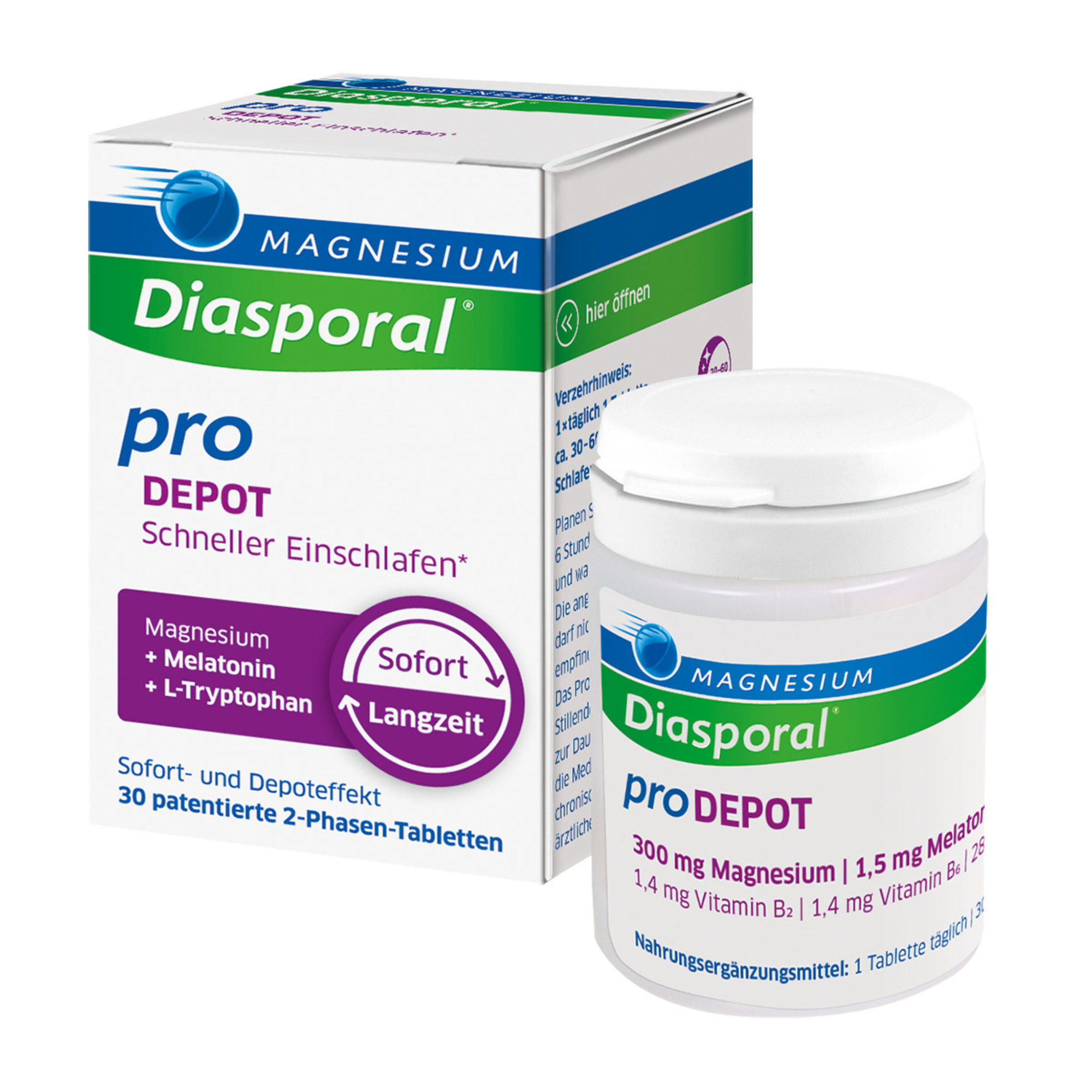 MAGNESIUM DIASPORAL pro DEPOT Schneller Einschlaf. Abbildung für MAGNESIUM DIASPORAL pro DEPOT Schneller Einschlaf.