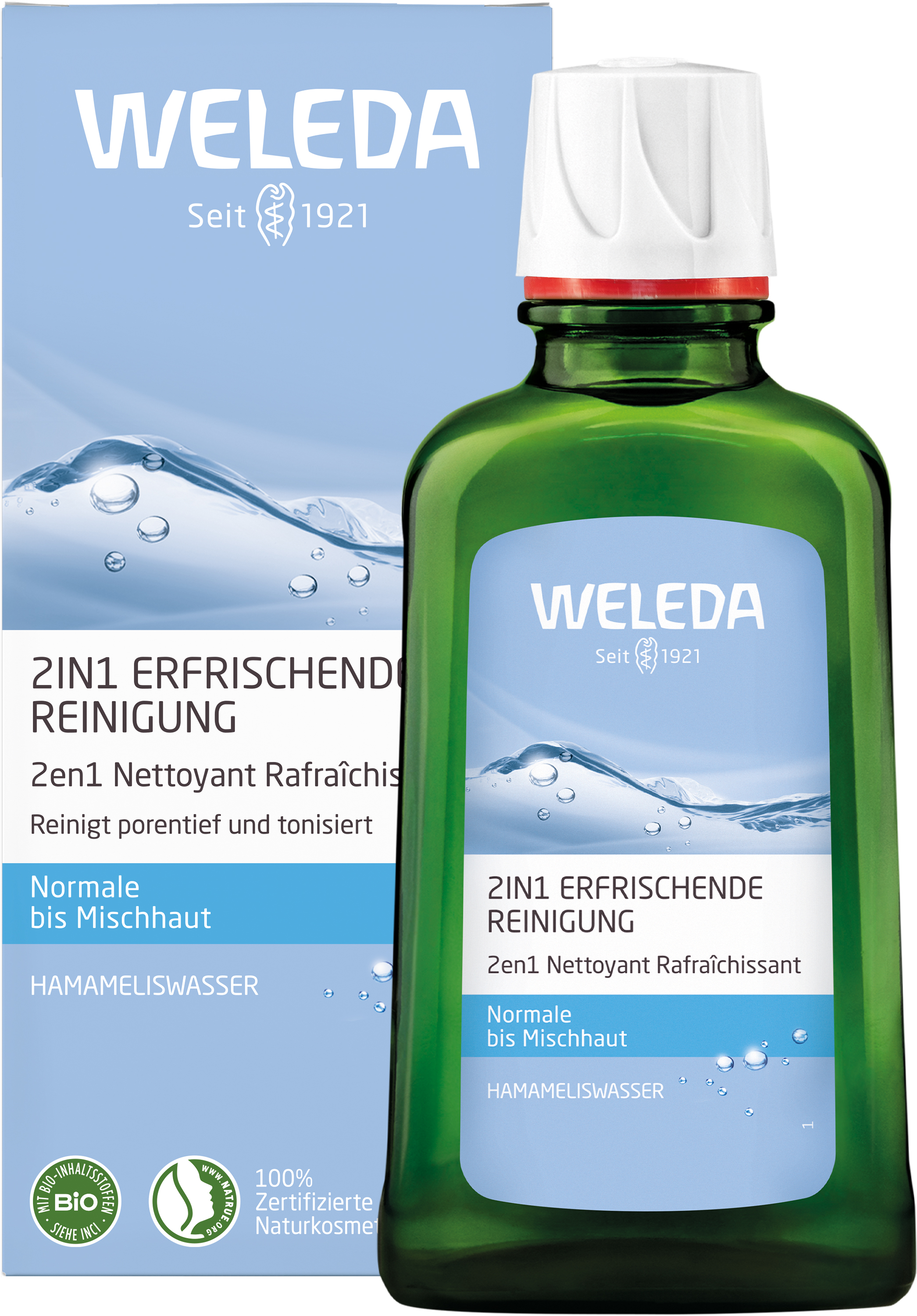 Weleda 2in1 Erfrischende Reinigung - reinigt & tonisiert Abbildung für Weleda 2in1 Erfrischende Reinigung - reinigt & tonisiert